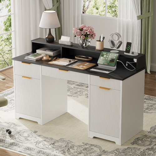 Executive office desk - desk, computer
